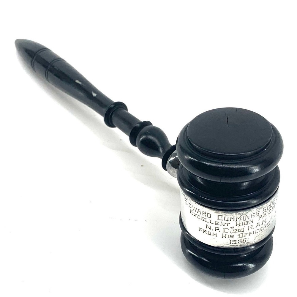 Antique Gavel Edward Cummings Scudder gavel 1926 presentation gavel